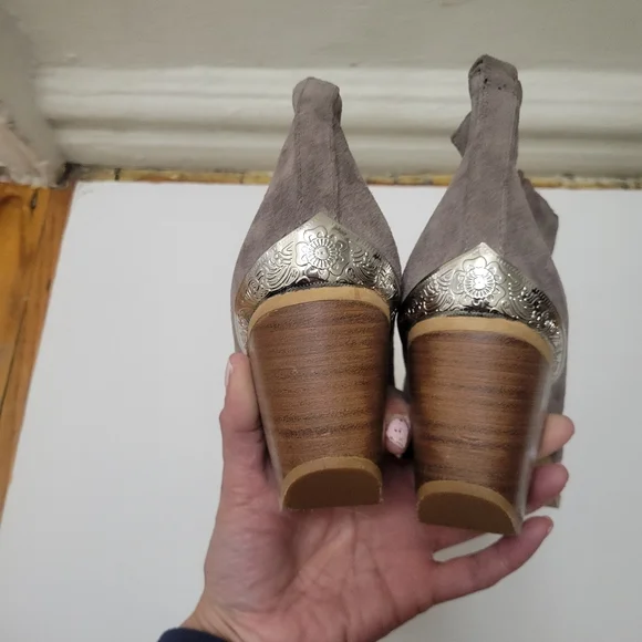 Silver Tip Western Cutout Cowboy Bootie‎ Like New Coastal Cowgirl Boho Festival - Picture 5 of 11